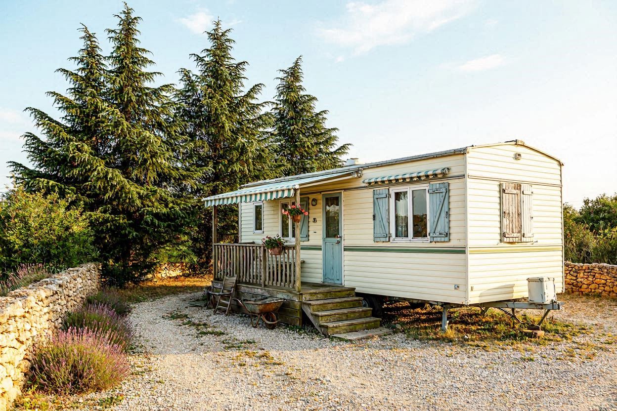 Un mobil home servant de résidence principale